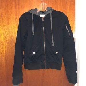 Hollister navy blue cropped jacket